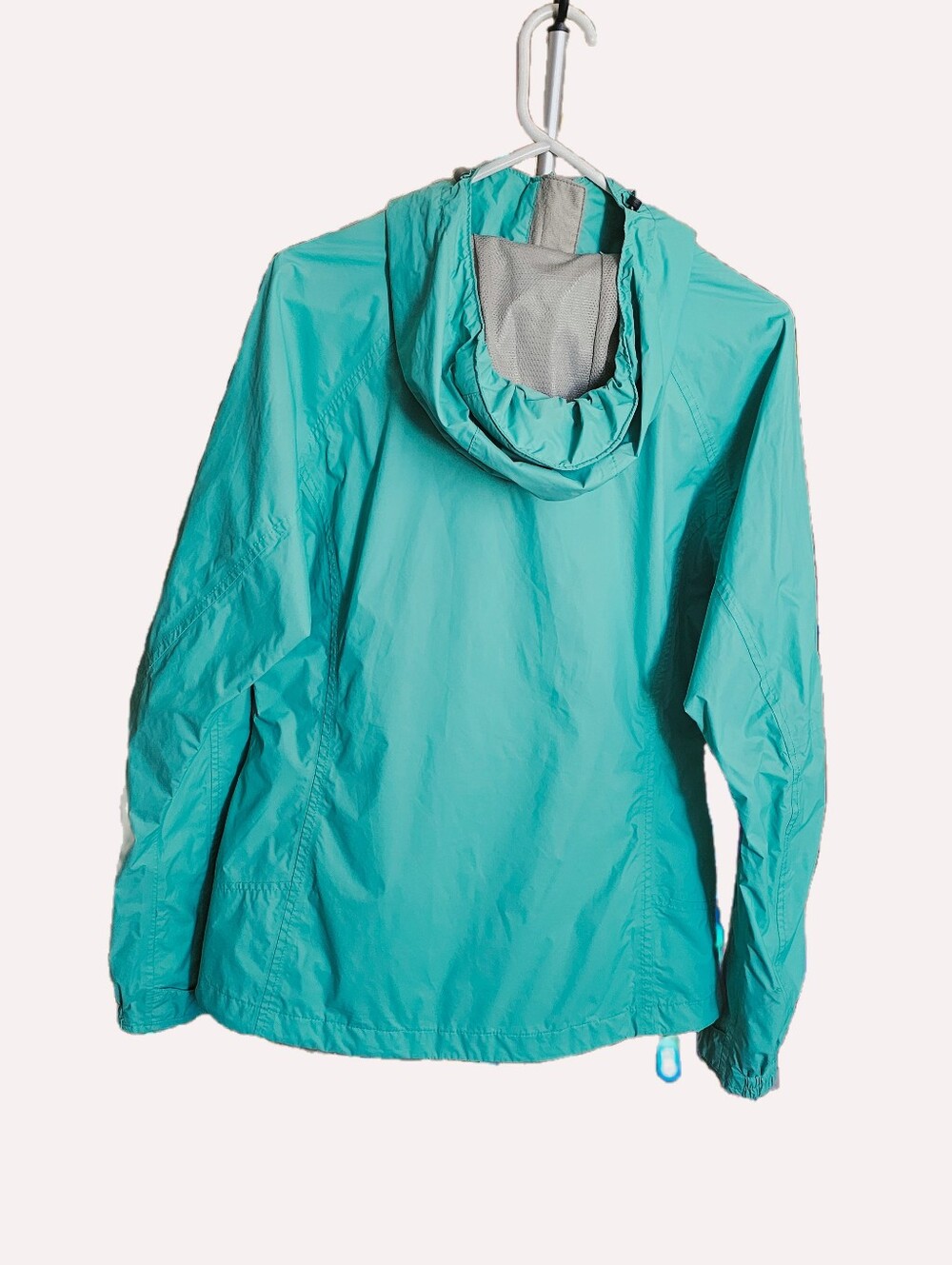 Columbia Women's Large Hooded Rain Jacket | Aqua/Teal | Excellent Used Condition - Picture 3 of 5
